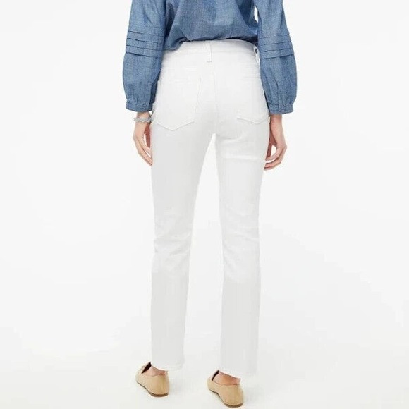 J Crew Jeans Essential Sraight WHITE jean in all-day stretch Size 32 Petite - Picture 2 of 6